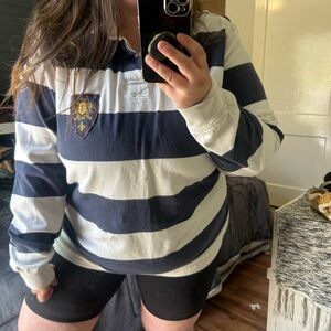 Men's Rugby Vintage Long Sleeve Shirt Size Large